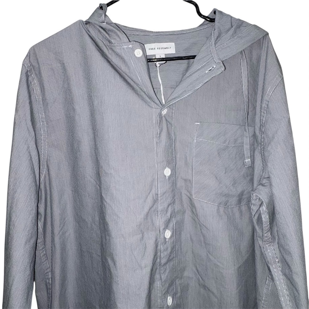 NWT Men’s Free Assembly Hooded Button Up Shirt Jacket
